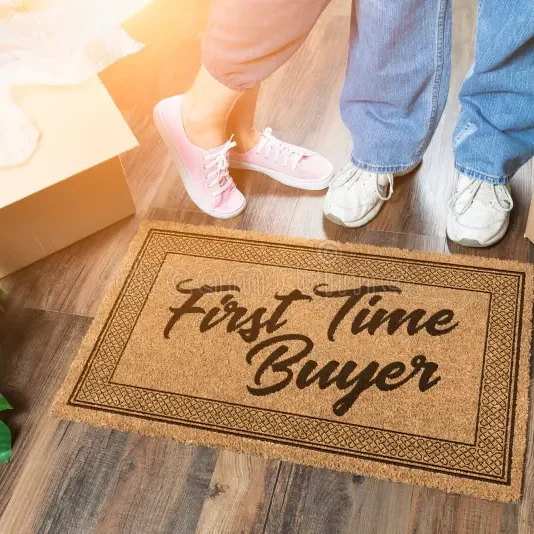 First time buyers moving into their new home